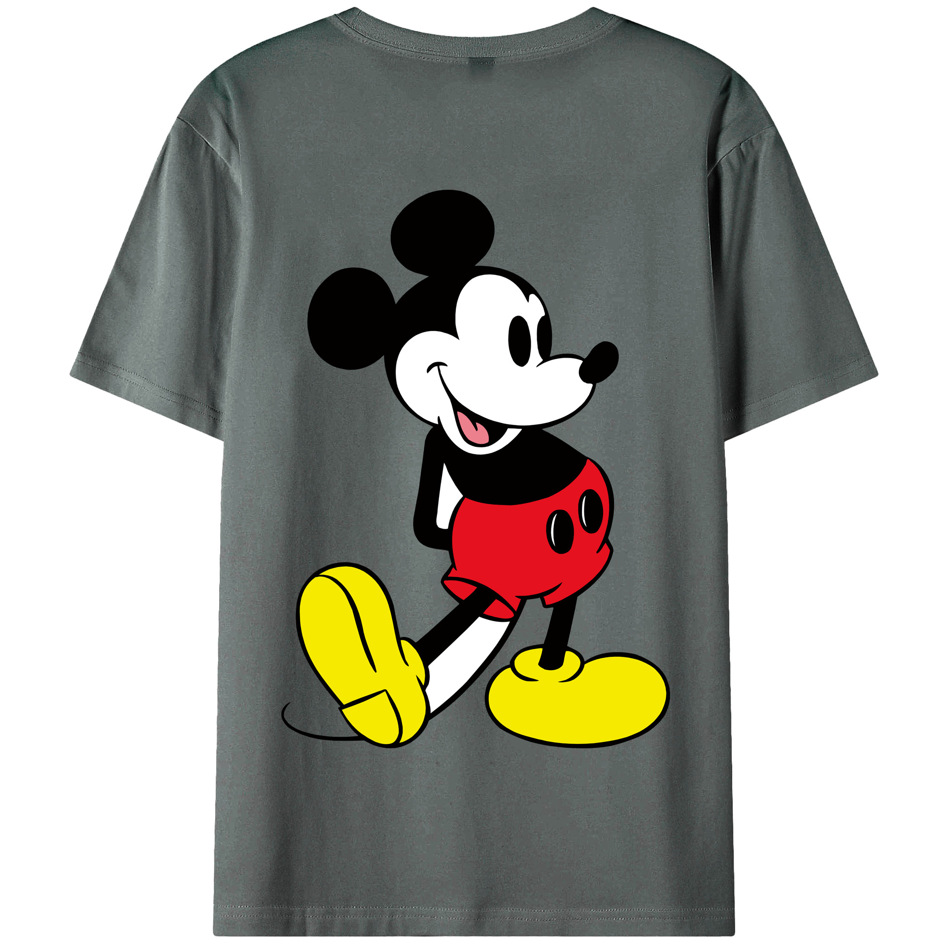 （画像用） ミッキーマウス Mickey Mouse 綿100％半袖Tシャツ（背面プリント）